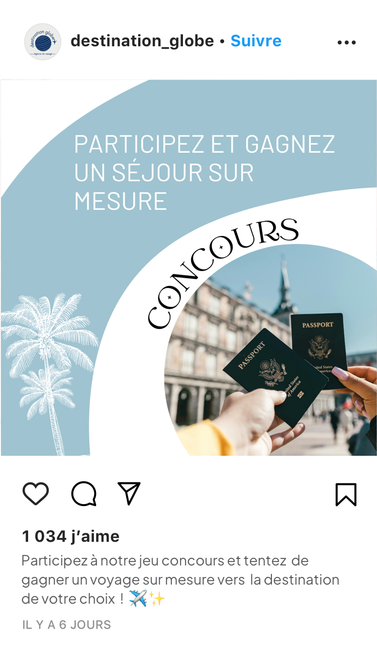 exemple de publication agence de voyage